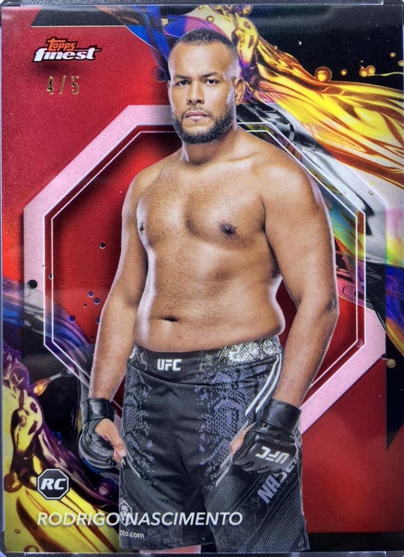 Rodrigo Nascimento 2024 Topps Finest UFC Base Uncommon #195 Red Refractor