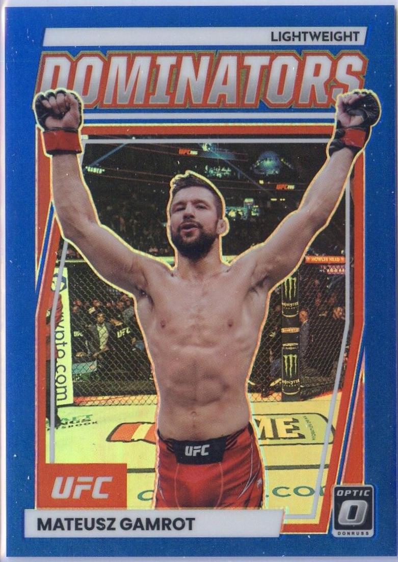 Mateusz Gamrot 2023 Panini Donruss Optic UFC Dominators #3 Blue