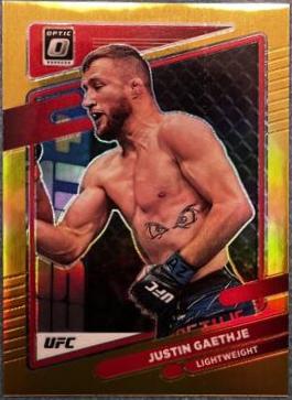 Justin Gaethje 2022 Panini Donruss Optic UFC Base #98 Gold