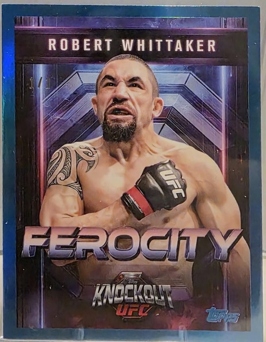 Robert Whittaker 2025 Topps Knockout UFC Ferocity #FE-16 Platinum