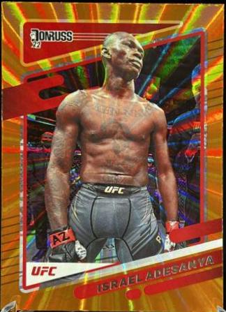 Israel Adesanya 2022 Panini Donruss UFC Base #11 Orange
