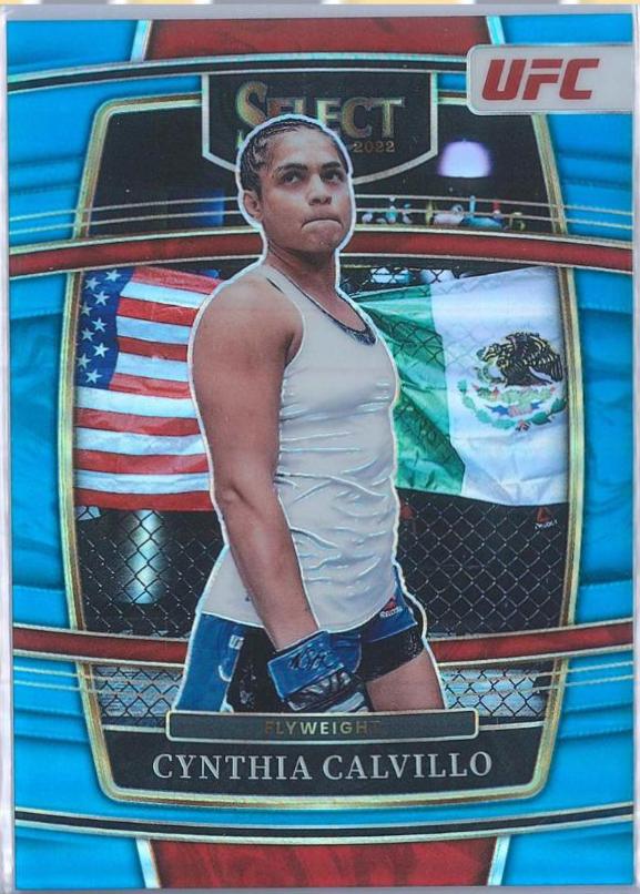 Cynthia Calvillo 2022 Panini Select UFC Concourse #70 Light Blue