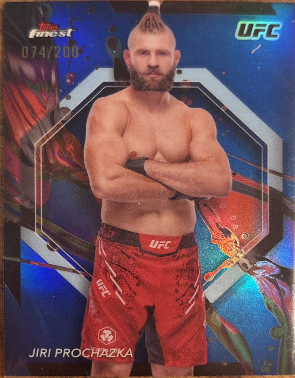 Jiri Prochazka 2024 Topps Finest UFC Base Common #78 Blue Refractor