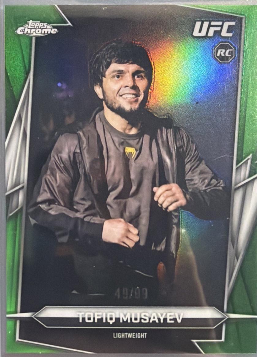 Tofiq Musayev 2026 Topps Chrome UFC Base #44 Green Refractor