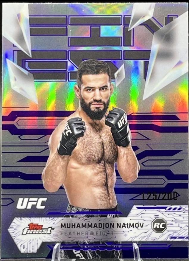 Muhammadjon Naimov 2025 Topps Finest UFC Base Uncommon #182 Purple Refractor