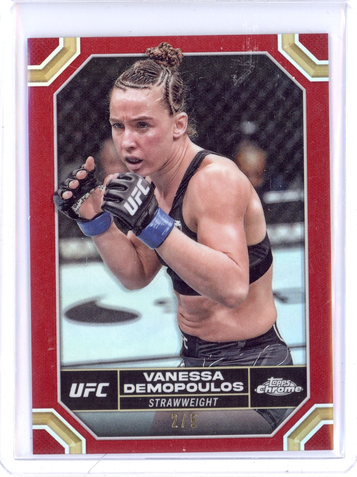 Vanessa Demopoulos 2024 Topps Chrome UFC Base #191 Red Refractor