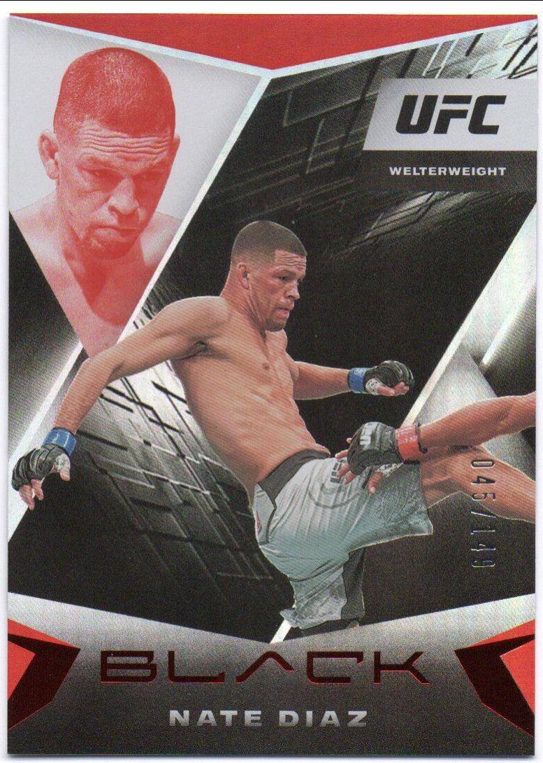 Nate Diaz 2021 Panini Chronicles UFC Base Black #118 Red