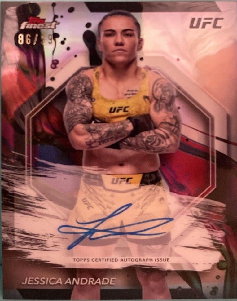 Jessica Andrade 2024 Topps Finest UFC Finest Autographs #FA-JAE Refractor