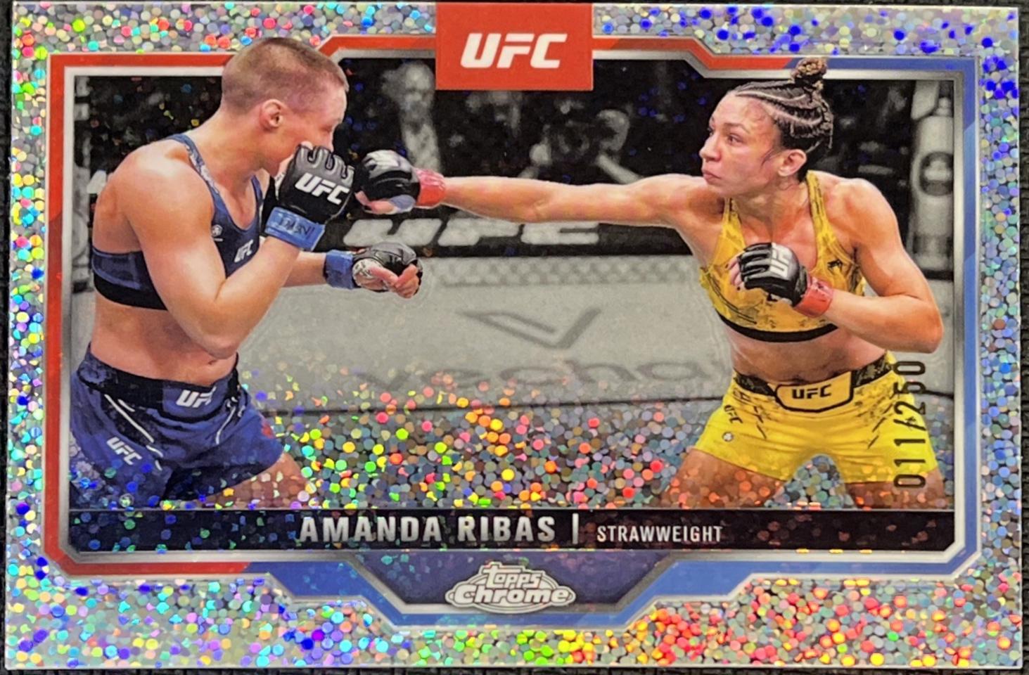 Amanda Ribas 2025 Topps Chrome UFC Base #184 Speckle Refractor
