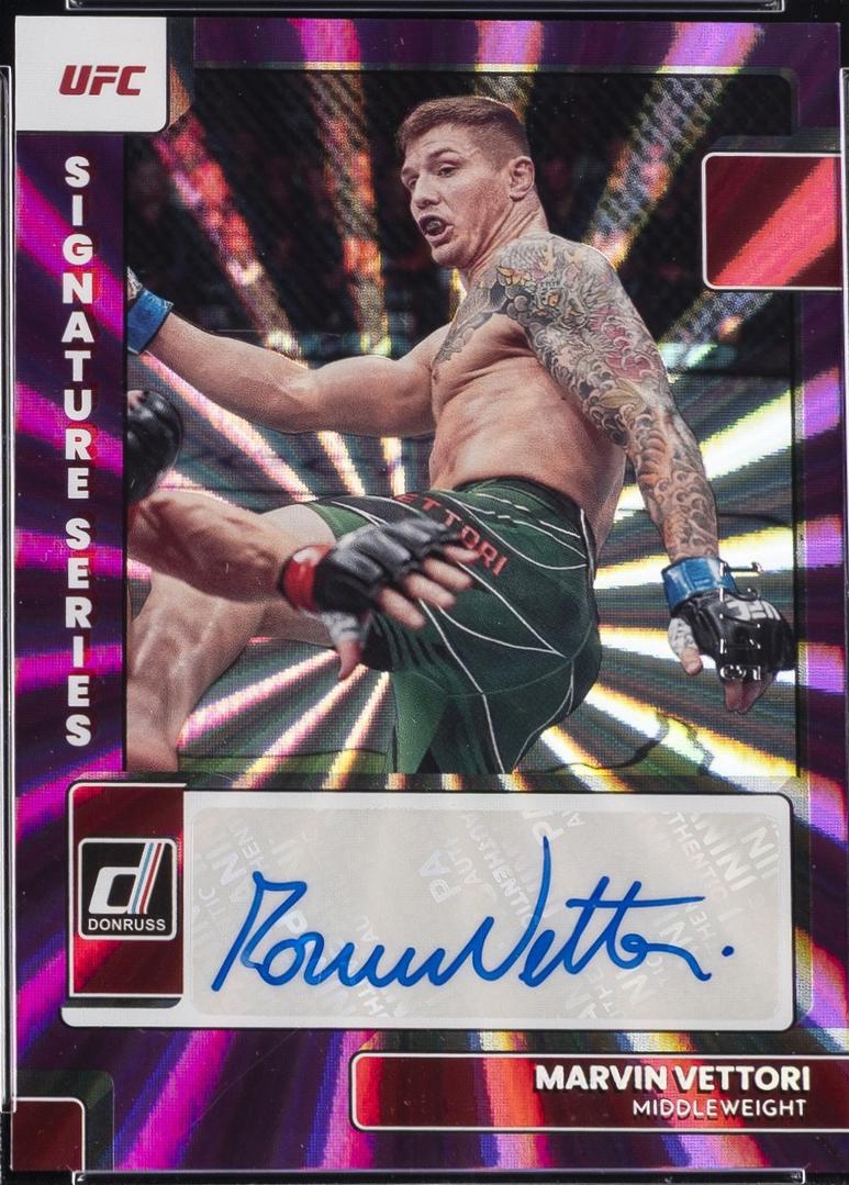 Marvin Vettori 2023 Panini Donruss UFC Signature Series #64 Purple Laser