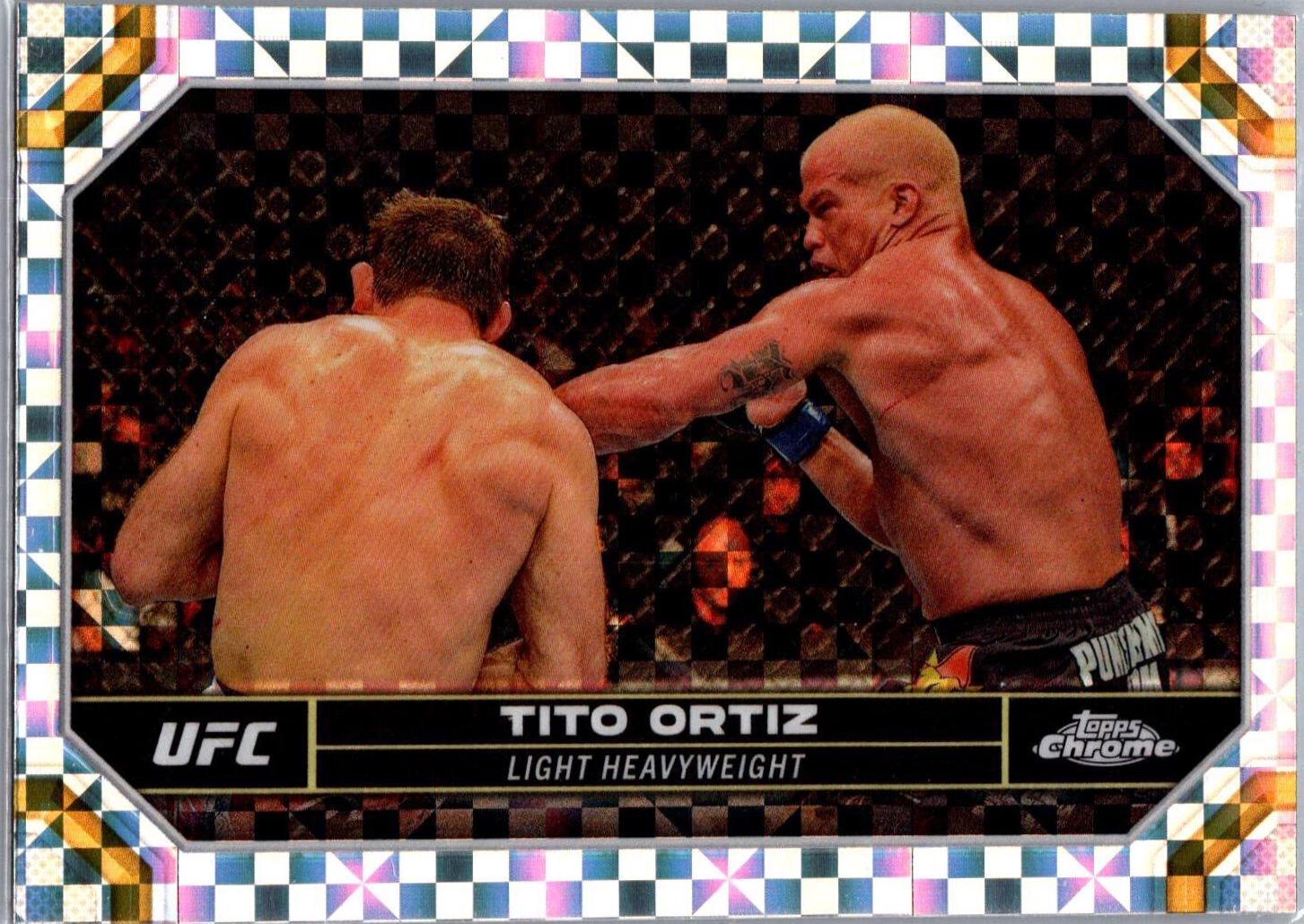 Tito Ortiz 2024 Topps Chrome UFC Base #186 X-Fractor