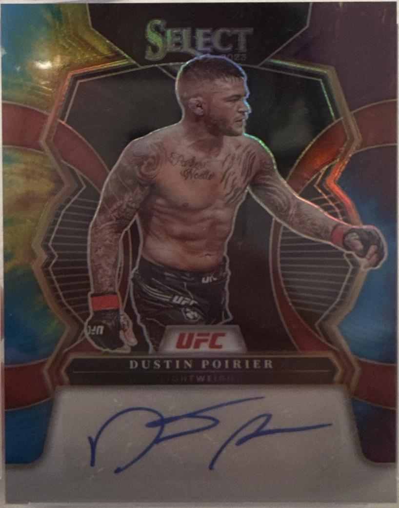Dustin Poirier 2023 Panini Select UFC Signatures #26 Gold Disco