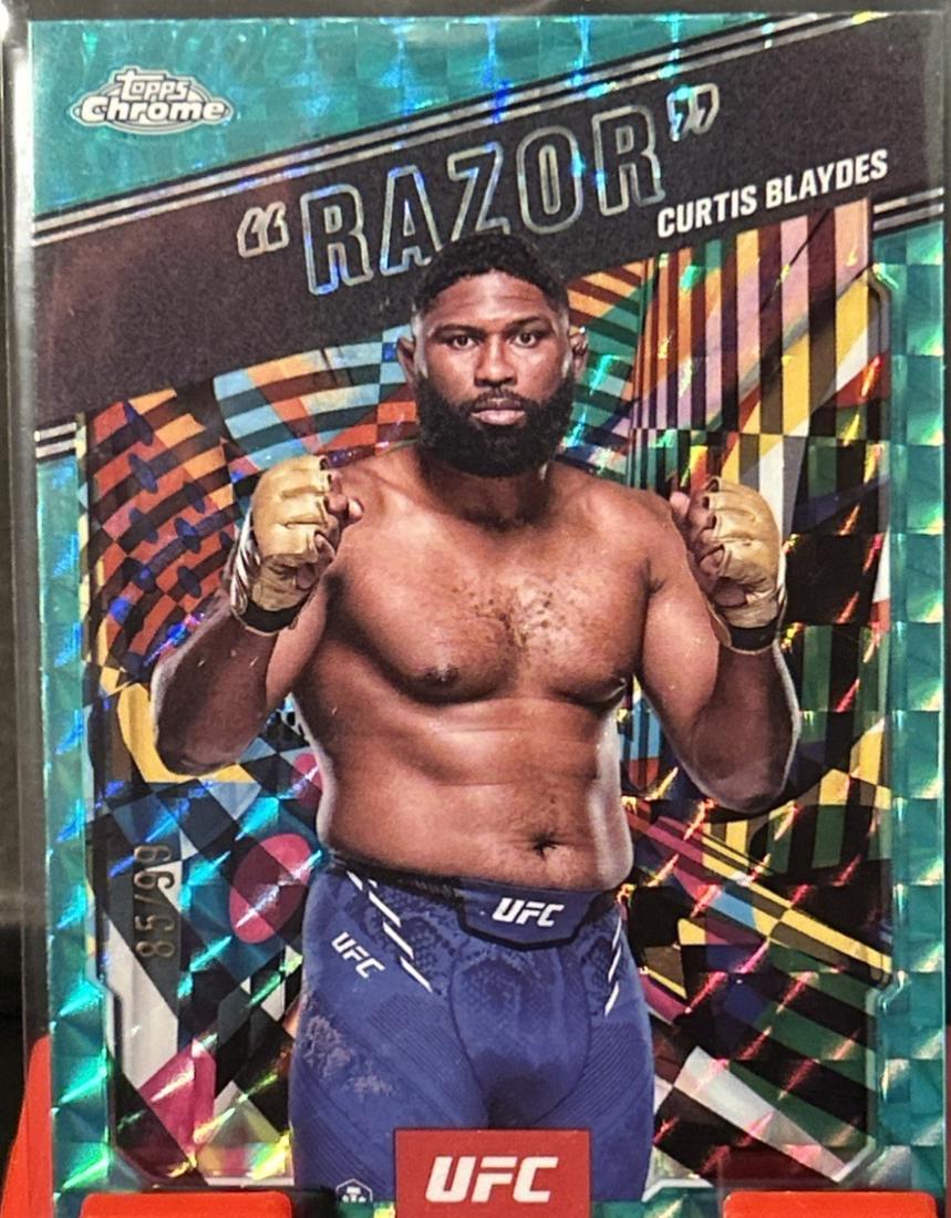 Curtis Blaydes 2025 Topps Chrome UFC AKA #AKA-11 Geometric Purple Refractor