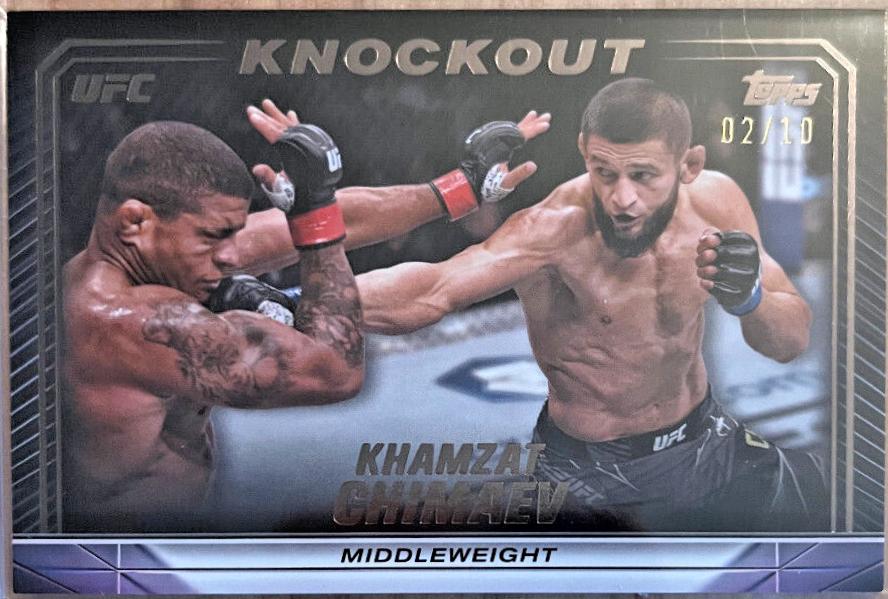 Khamzat Chimaev 2024 Topps Knockout UFC Base #4 Black