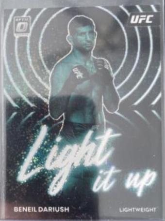 Beneil Dariush 2023 Panini Donruss Optic UFC Light It Up #21 Gold Vinyl
