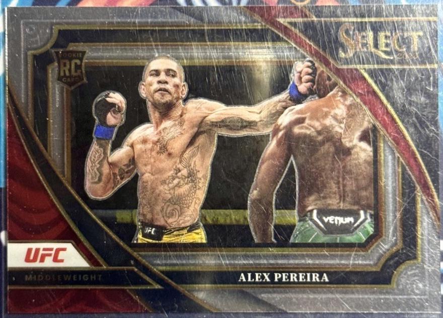 Alex Pereira 2023 Panini Select UFC Mezzanine #317 Red Blue Base