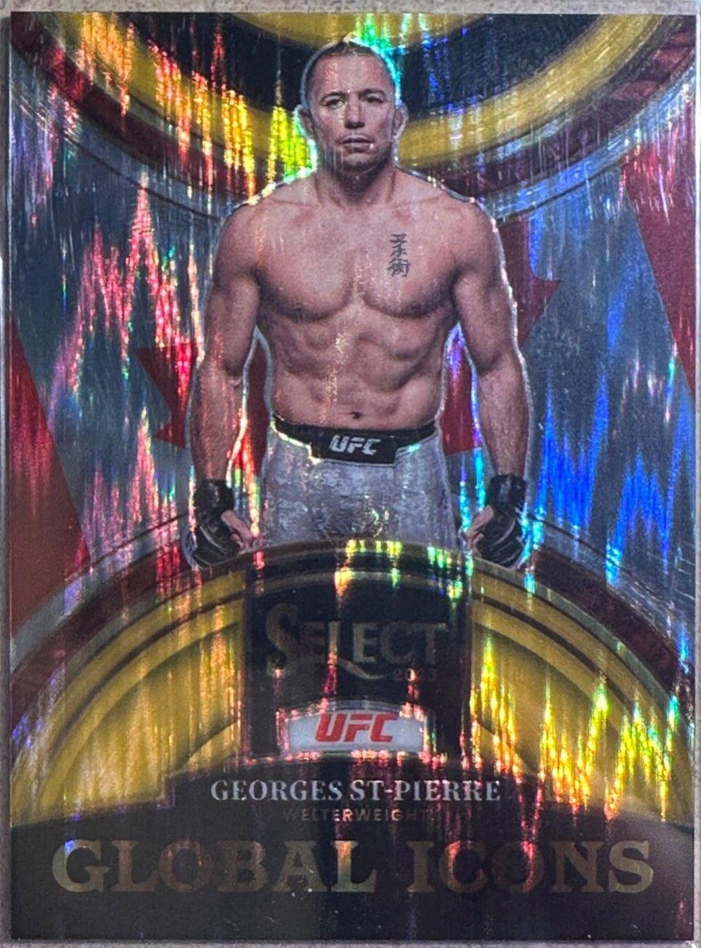 Georges St-Pierre 2023 Panini Select UFC Global Icons #13 Gold Flash