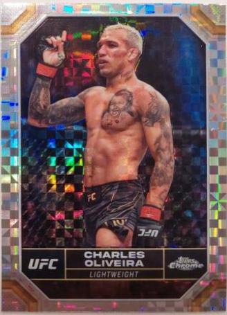Charles Oliveira 2024 Topps Chrome UFC Base #42 X-Fractor