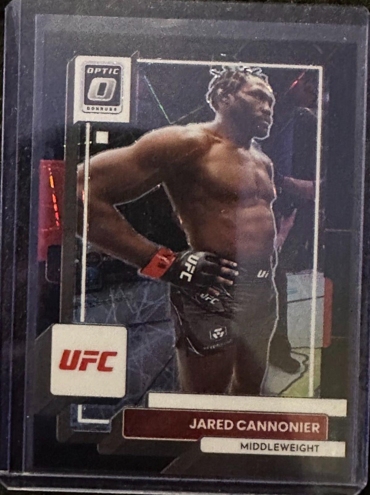 Jared Cannonier 2023 Panini Donruss Optic UFC Base #25 Black Velocity