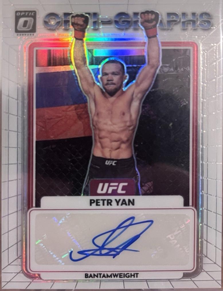 Petr Yan 2023 Panini Donruss Optic UFC Opti-Graphs #17 Autograph
