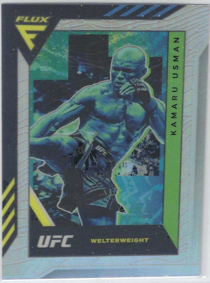 Kamaru Usman 2022 Panini Chronicles UFC Base Flux #338 Silver