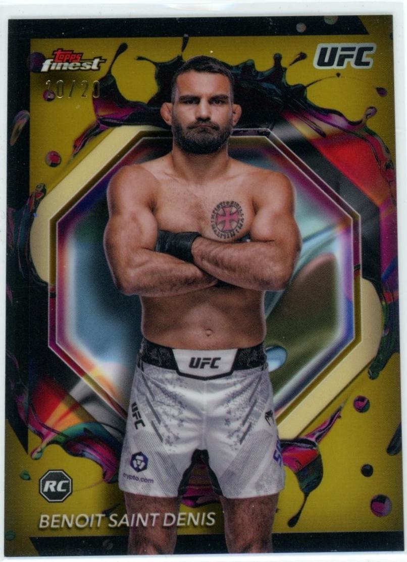 Benoit Saint Denis 2024 Topps Finest UFC Base Rare #243 Gold Refractor