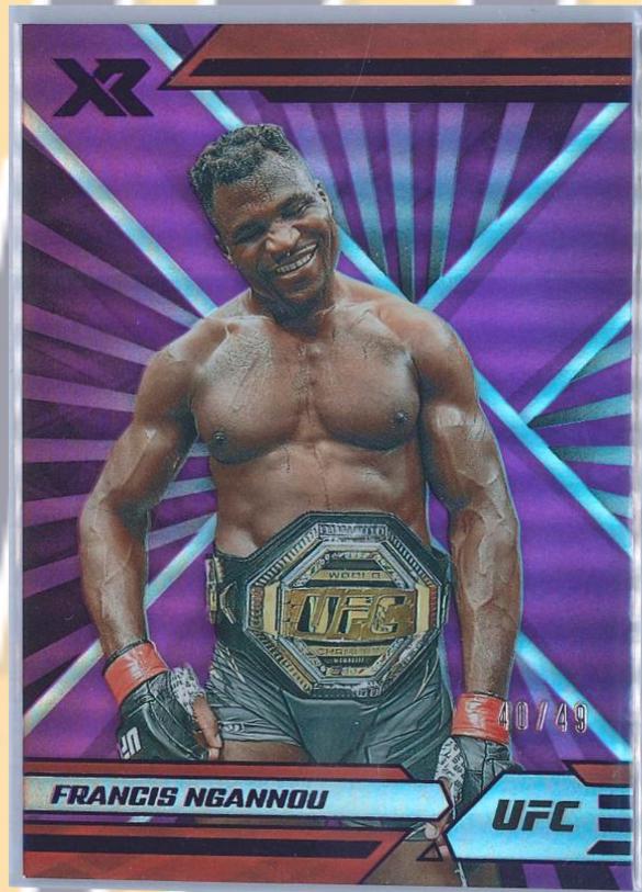 Francis Ngannou 2022 Panini Chronicles UFC Base XR #296 Purple
