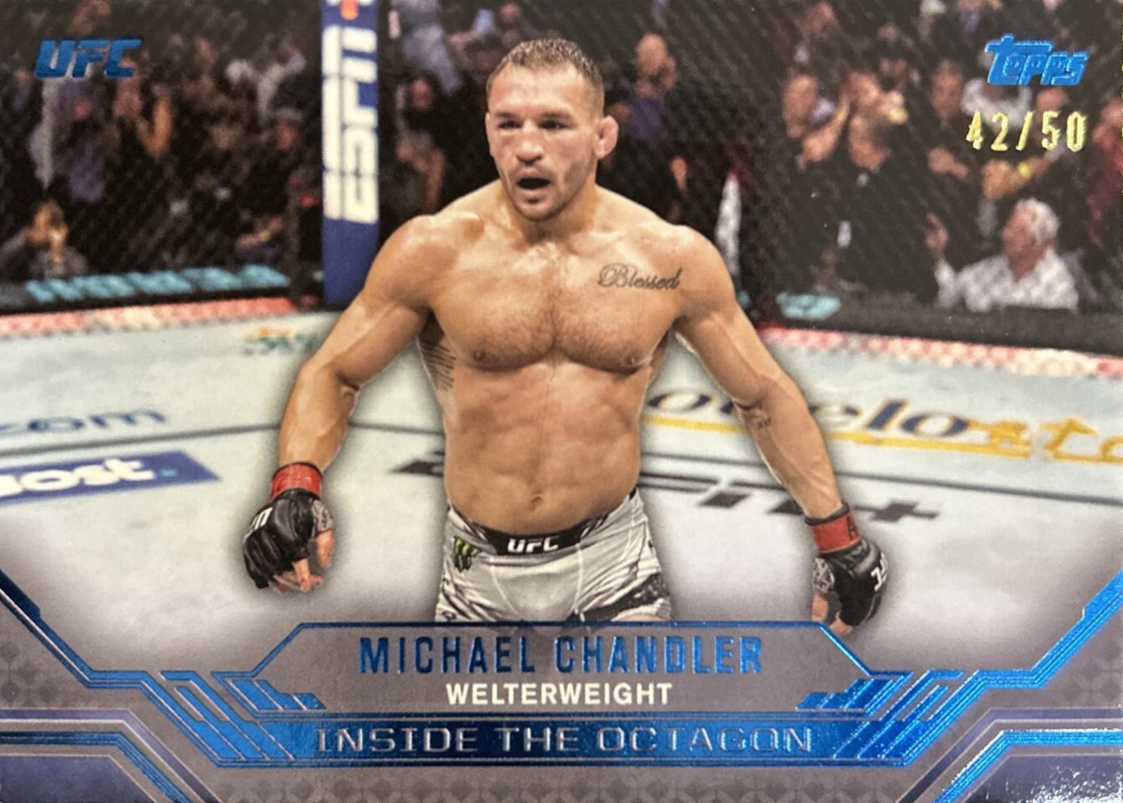 Michael Chandler 2024 Topps Knockout UFC Inside the Octagon #ITO-4 Blue