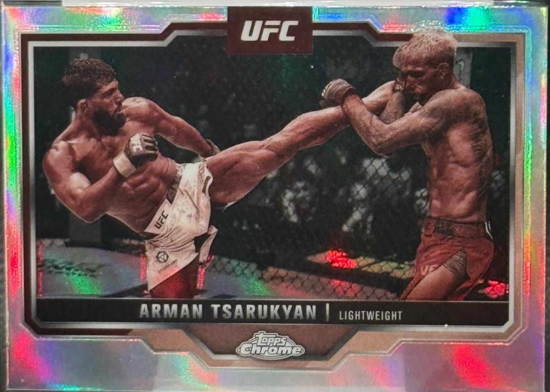 Arman Tsarukyan 2025 Topps Chrome UFC Base #94 Sepia Refractor
