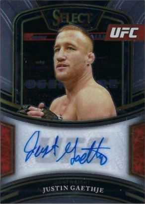 Justin Gaethje 2021 Panini Select UFC Signatures #4 Black Disco Prizms
