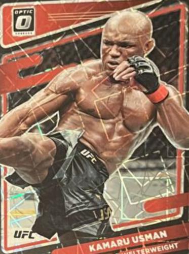 Kamaru Usman 2022 Panini Donruss Optic UFC Base #42 Black Velocity