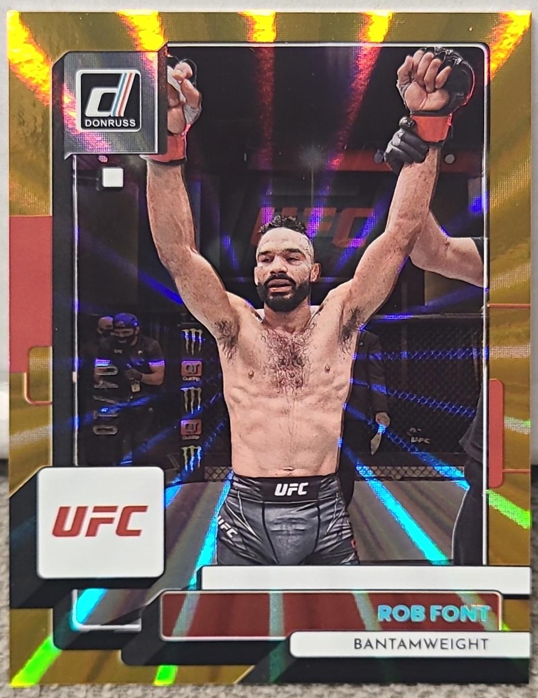Rob Font 2023 Panini Donruss UFC Base #167 Gold Laser