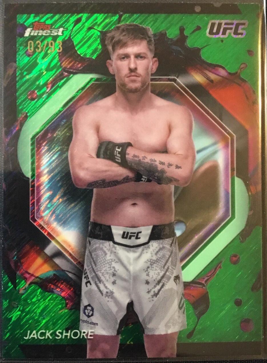 Jack Shore 2024 Topps Finest UFC Base Rare #235 Green Shimmer Refractor