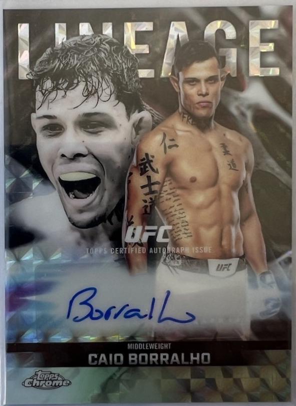 Caio Borralho 2026 Topps Chrome UFC Chrome Lineage Autographs #CCA-CB Geometric Refractor