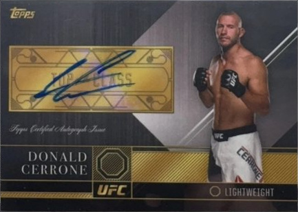 Donald Cerrone 2016 Topps UFC Top of the Class Top of the Class Autographs #TCA-DCE Gold