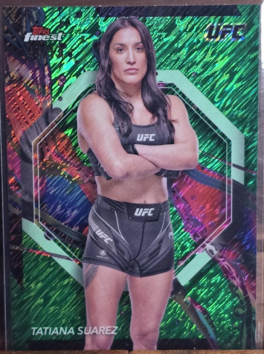Tatiana Suarez 2024 Topps Finest UFC Base Common #39 Green Shimmer Refractor