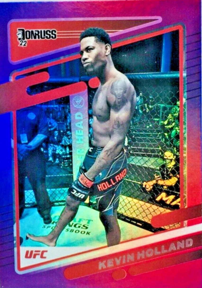 Kevin Holland 2022 Panini Donruss UFC Base #154 Purple Flood