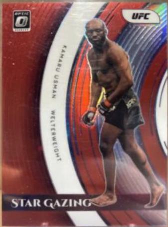 Kamaru Usman 2022 Panini Donruss Optic UFC Star Gazing #7 Red
