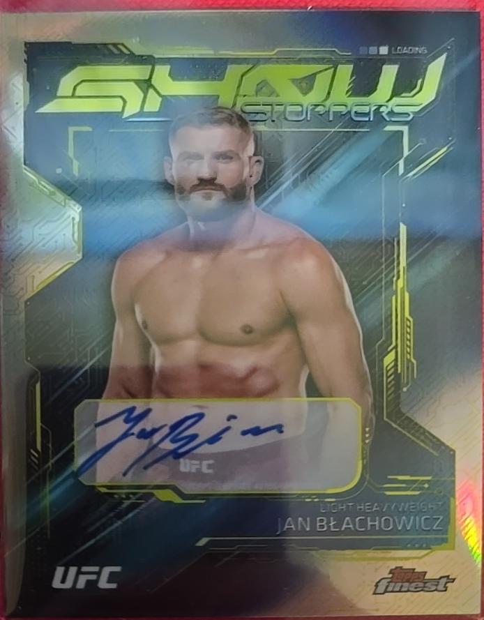 Jan Błachowicz 2025 Topps Finest UFC Showstopper Autographs #SSA-JB Refractor