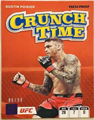 Dustin Poirier 2022 Panini Donruss UFC Crunch Time #15 Purple Laser