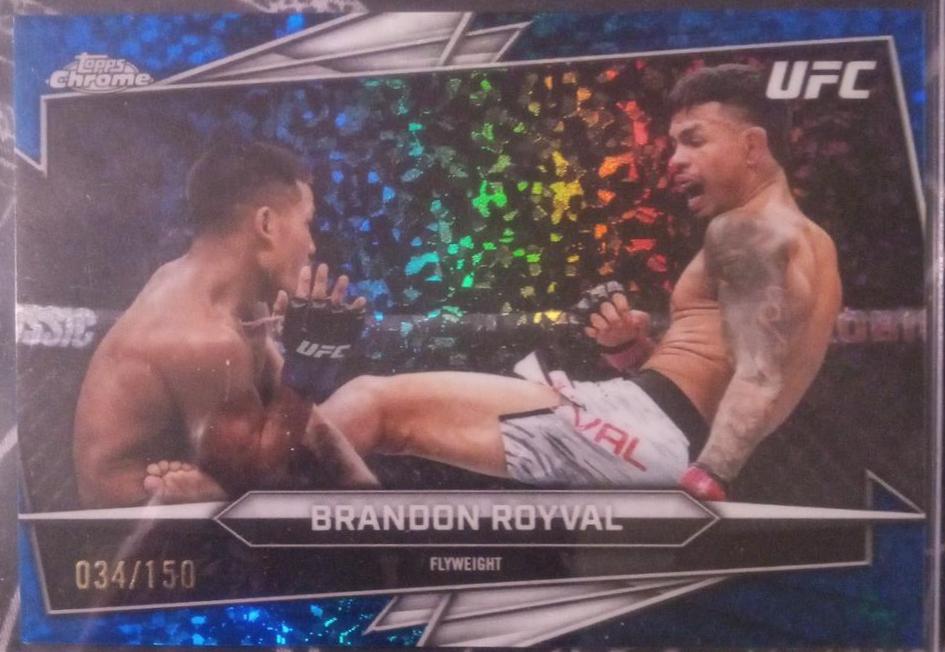 Brandon Royval 2026 Topps Chrome UFC Base #54 Blue Mini Diamonds Refractor