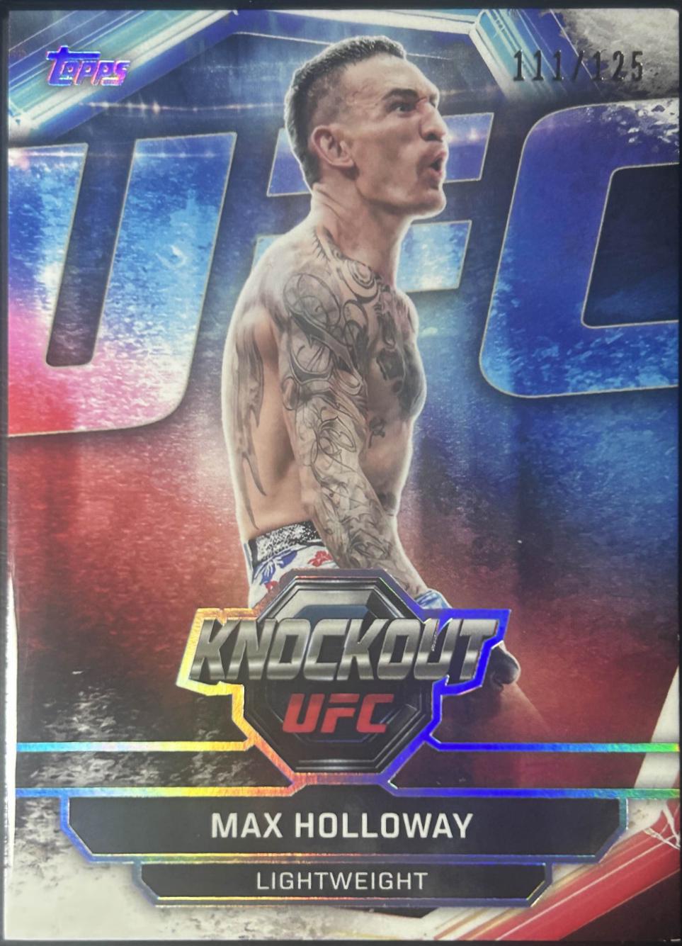 Max Holloway 2026 Topps Knockout UFC Base #33 Holo Silver