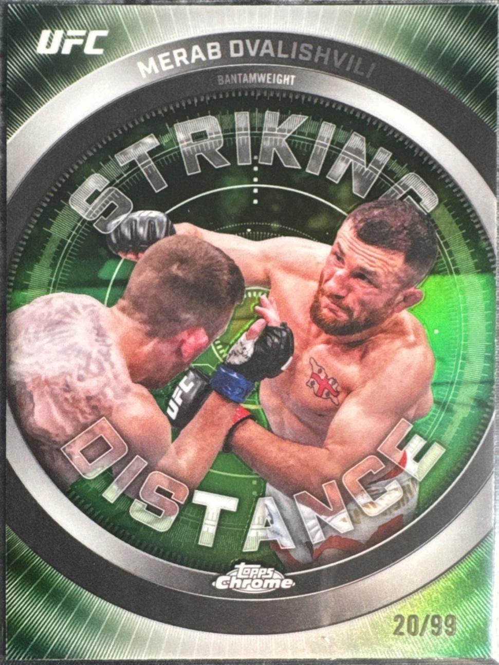 Merab Dvalishvili 2026 Topps Chrome UFC Striking Distance #SD-29 Superfractor