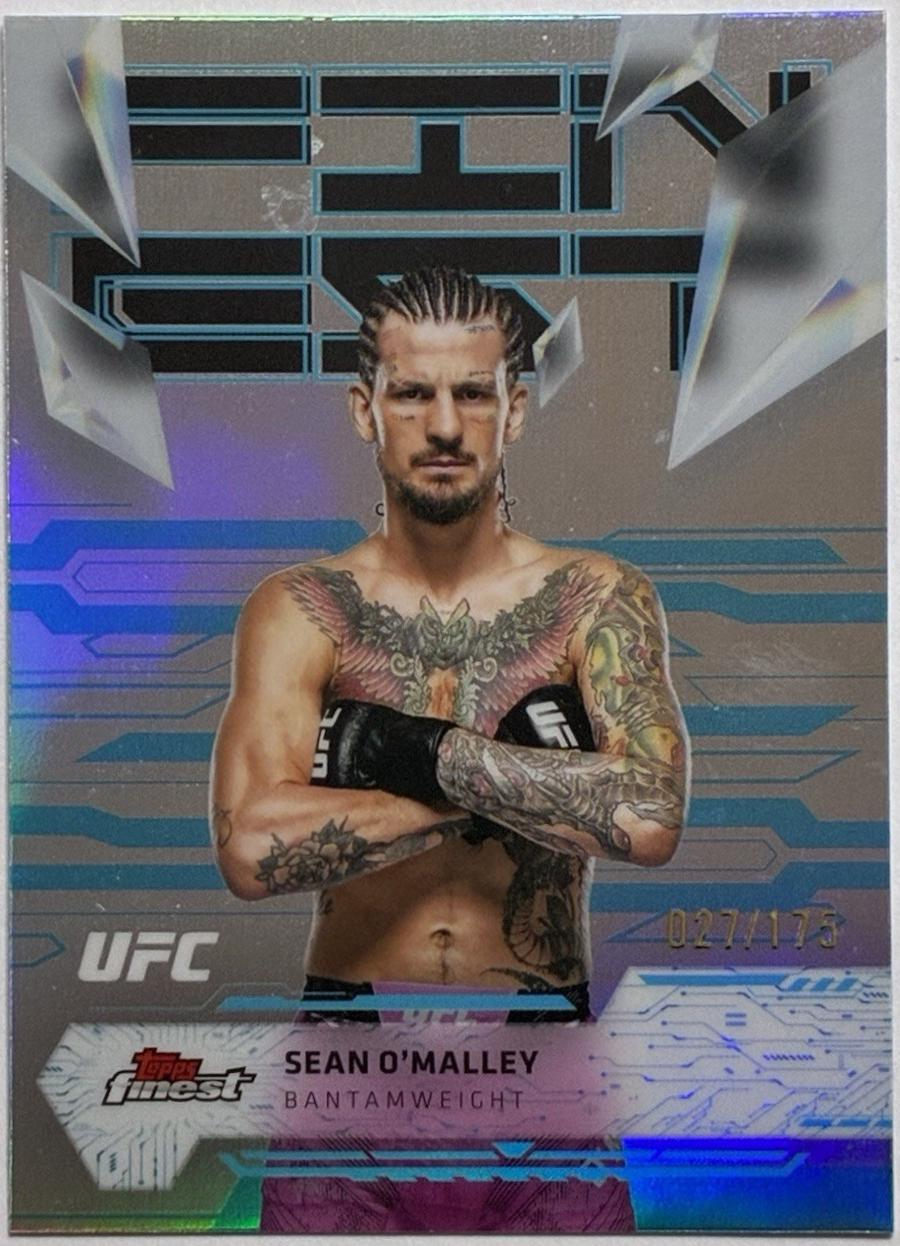 Sean O'Malley 2025 Topps Finest UFC Base Uncommon #123 Blue Refractor