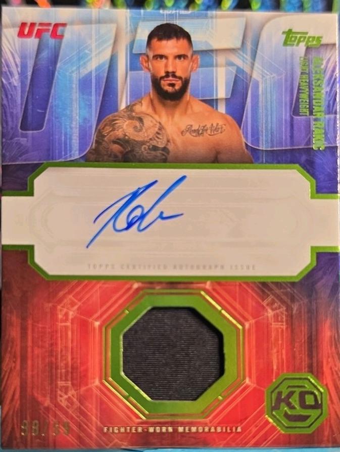 Aleksandar Rakic 2026 Topps Knockout UFC Knockout Autograph Relics #KAR-AR Red