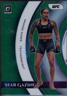 Amanda Nunes 2022 Panini Donruss Optic UFC Star Gazing #5 Green