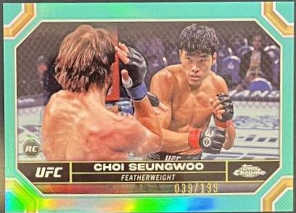SeungWoo Choi 2024 Topps Chrome UFC Base #147 Aqua Refractor