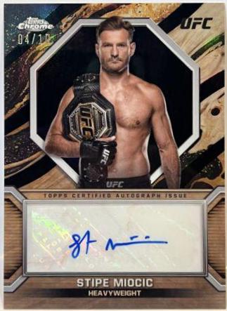 Stipe Miocic 2024 Topps Chrome UFC Marks of Champions #MOC-SMI Black Refractor