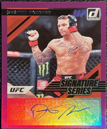 Dustin Poirier 2022 Panini Donruss UFC Signature Series #10 Purple