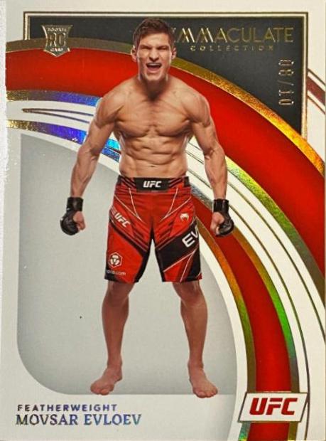 Movsar Evloev 2022 Panini Immaculate UFC Base #27 Gold